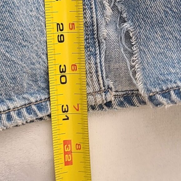 American Eagle Jeans Women's Light Wash Size 6 Distressed Baggy Wide Leg - Picture 11 of 16